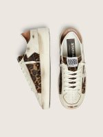 Women's Stardan in white leather and leopard pony skin with white leather star - Image 3