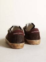 Men's Super-Star Penstar in brown suede with a platinum star - Image 5