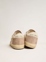 Women's Super-Star sneakers in pink suede with silver metallic leather star - Image 5