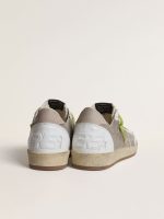 Men's Ball Star in gray suede with old rose suede star and beige leather heel tab - Image 4