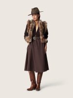 Olive-green fedora hat with brown ribbon and desert-themed embroidery - Image 6