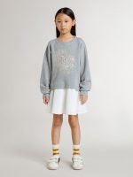Girls' gray and white mini dress - Image 2