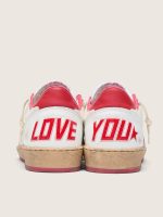Women's Ball Star Wishes in white leather with a red star and heel tab - Image 6