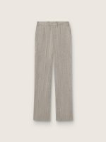 Women's pants in gray pinstripe wool blend - Image 2
