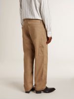 Men's beige pants with patches - Image 4