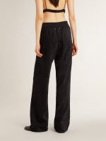 Women's black joggers with a tone-on-tone toile de jouy print - Image 4