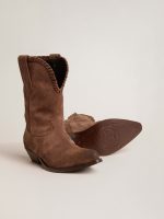 Low Women's boots in dark brown washed suede - Image 3