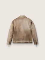 Unisex hand-treated and hand-dyed leather jacket - Image 2