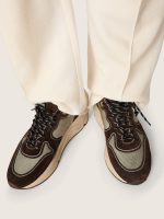 Men's Running Sole in nylon and suede with printed star and leather heel tab - Image 3