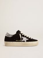 Women's Hi Star in black suede with silver glitter star
