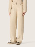 Women's beige viscose pants - Image 5