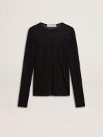 Women's black crew neck t-shirt