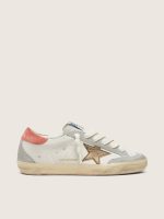 Women's Super-Star LTD in white leather with metallic bronze star