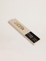 Beige leopard-print laces with contrasting white logo - Image 2
