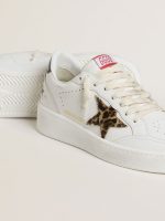 Ball Star with leopard pony skin star and black laminated leather heel tab - Image 3