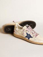Men's Ball Star in nappa leather with blue suede star and platinum leather heel tab - Image 3