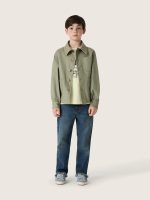 Boys' denim jeans with a raw edge and embroidery - Image 2