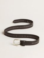 Black leather belt with studs - Image 4
