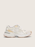 Women's Lightstar in white leather and mesh with worn-white star
