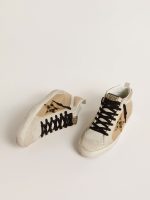 Women's Mid Star in beige naplak leather with leopard-print pony skin star - Image 2