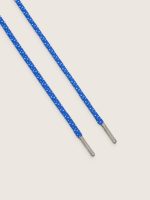 Cobalt blue hiking laces with gray and white details - Image 2