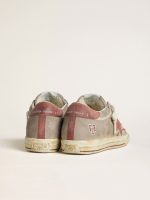 Men's Super-Star LTD in gray suede with red waxed suede star and heel tab - Image 4