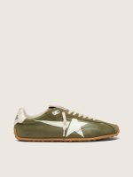 Women's Marathon Speed in olive-green leather with cream star