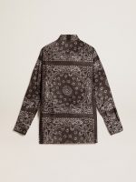 Pajama shirt in anthracite gray with paisley print - Image 6