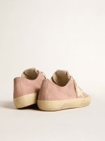 Women's V-Star in pink suede with cream leather star - Image 4