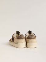 Women's Stardan in military-green suede and beige pony skin with beige suede star - Image 4
