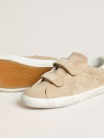 Women's Old School in beige suede with white leather heel tab - Image 3