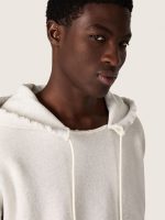 Star unisex hooded sweatshirt in gray melange cotton - Image 4