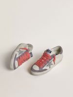 Women's Super-Star with silver glitter star and lilac suede heel tab - Image 2