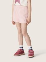 Star girls' shorts in pink cotton with patch and logo - Image 5