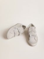 Women's Old School in light gray suede with a leather star with micro-glitter - Image 2