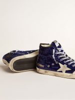 Women's Francy Penstar in bright blue sequins with ice-gray suede star - Image 3