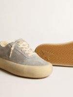 Women's Space-Star shoes in ice-gray suede with shearling lining - Image 3