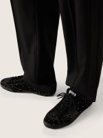 Men's True-Star in black suede with Swarovski crystals and black leather star - Image 3