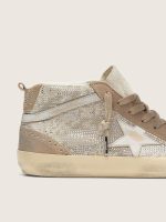 Women's Mid Star in beige suede with silver Swarovski and white leather star - Image 4