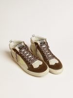 Men's Mid Star in beige glitter with yellow suede star and cotton flash - Image 2