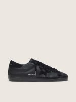 Men's Super-Star in black nappa with suede details and black foxing