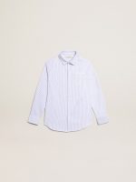 Boys' shirt with light blue stripes