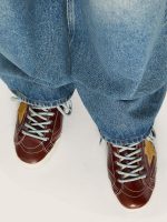 Women's True-Star in burgundy naplak with suede star and silver nappa heel tab - Image 3