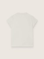 Journey girls' T-shirt in white cotton jersey with silver studs - Image 2