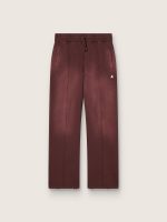Unisex sweatpants in burgundy cotton fleece
