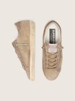 Women's Super-Star in tobacco canvas with suede star and crystal inserts - Image 3