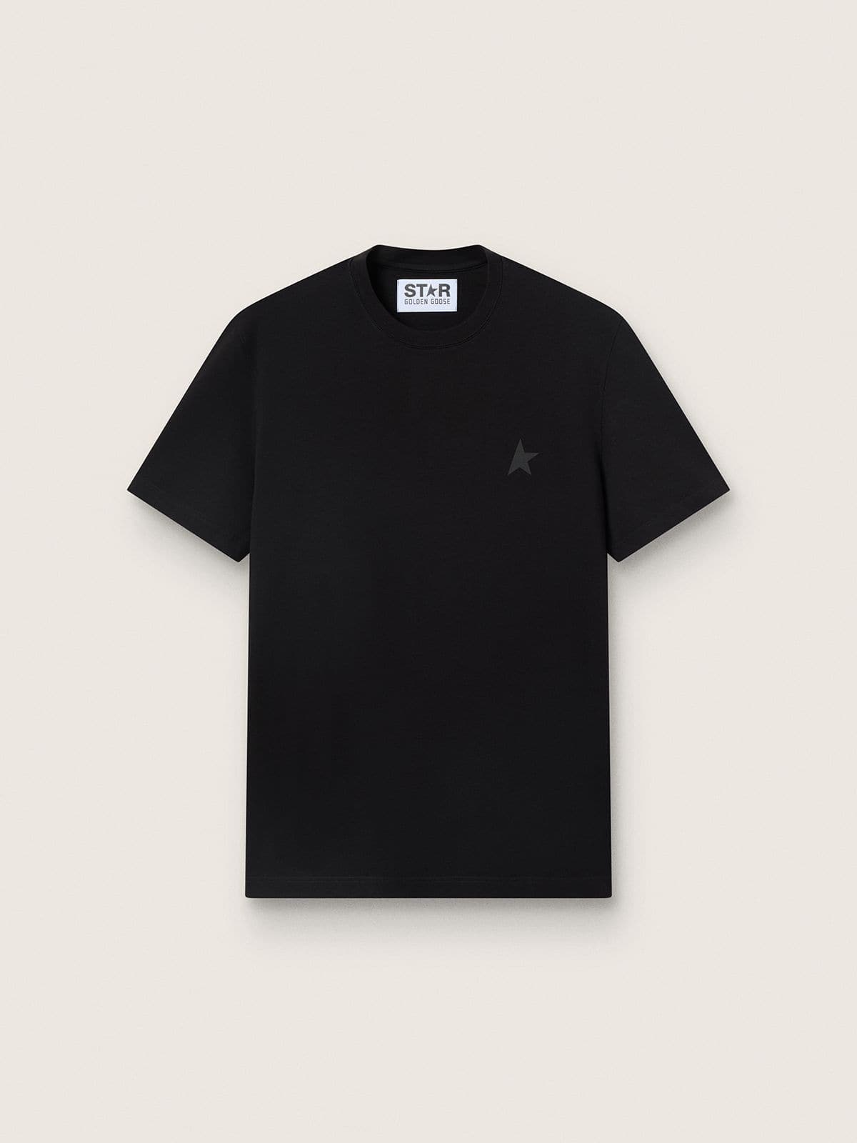 a1e75331c4033561eb55a7cfc38b74738be4da4142c420a65c50f7576c63f54c Black Star Collection T-shirt with tone-on-tone star on the front - Image 1