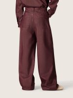 Women's jeans in burgundy denim - Image 6