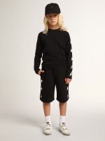 Boys' black Bermuda shorts with white stars - Image 3