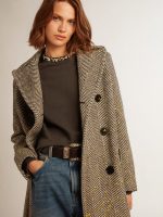 Women's anthracite gray sweatshirt with crystals - Image 2